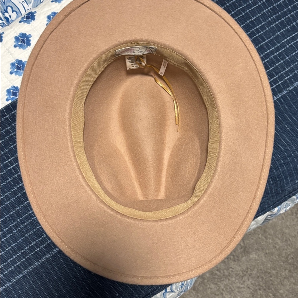 Free People 100% Wool Hat OS Beige - Picture 8 of 9